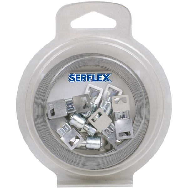 SERFLEX Nastro a Banda Perforata in Acciaio Aisi 430 (W2) da MT 3 con 6 Testine - R.E.I.T - Immagine 2